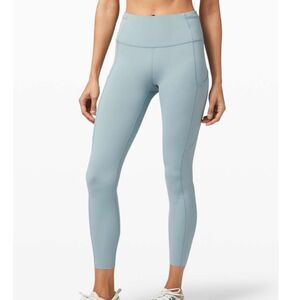 Lululemon Fast and Free Tight II 25" *Non-Reflective Nulux Blue Cast Size 4